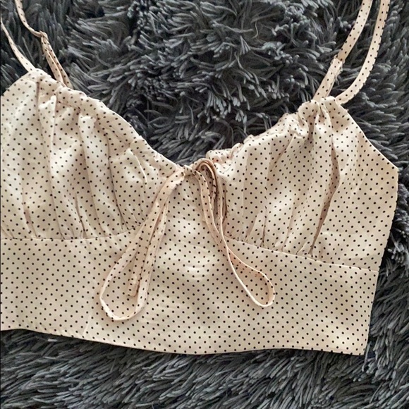 Princess Polly Tops - Princess Polly polka dot satin tank